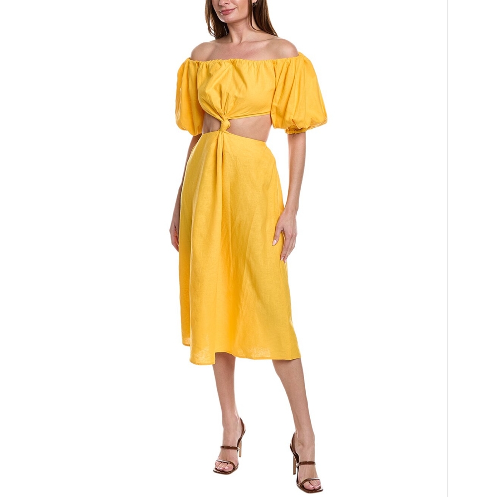 FARM RIO KNOTTED CUTOUT MIDI DRESS 👗
